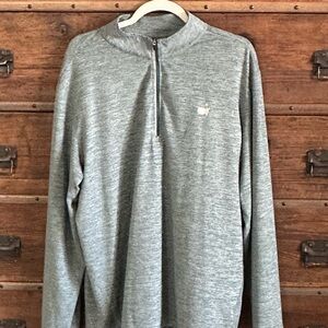 (NWOT) Masters Mens Gray Quarter-Zip Sweater